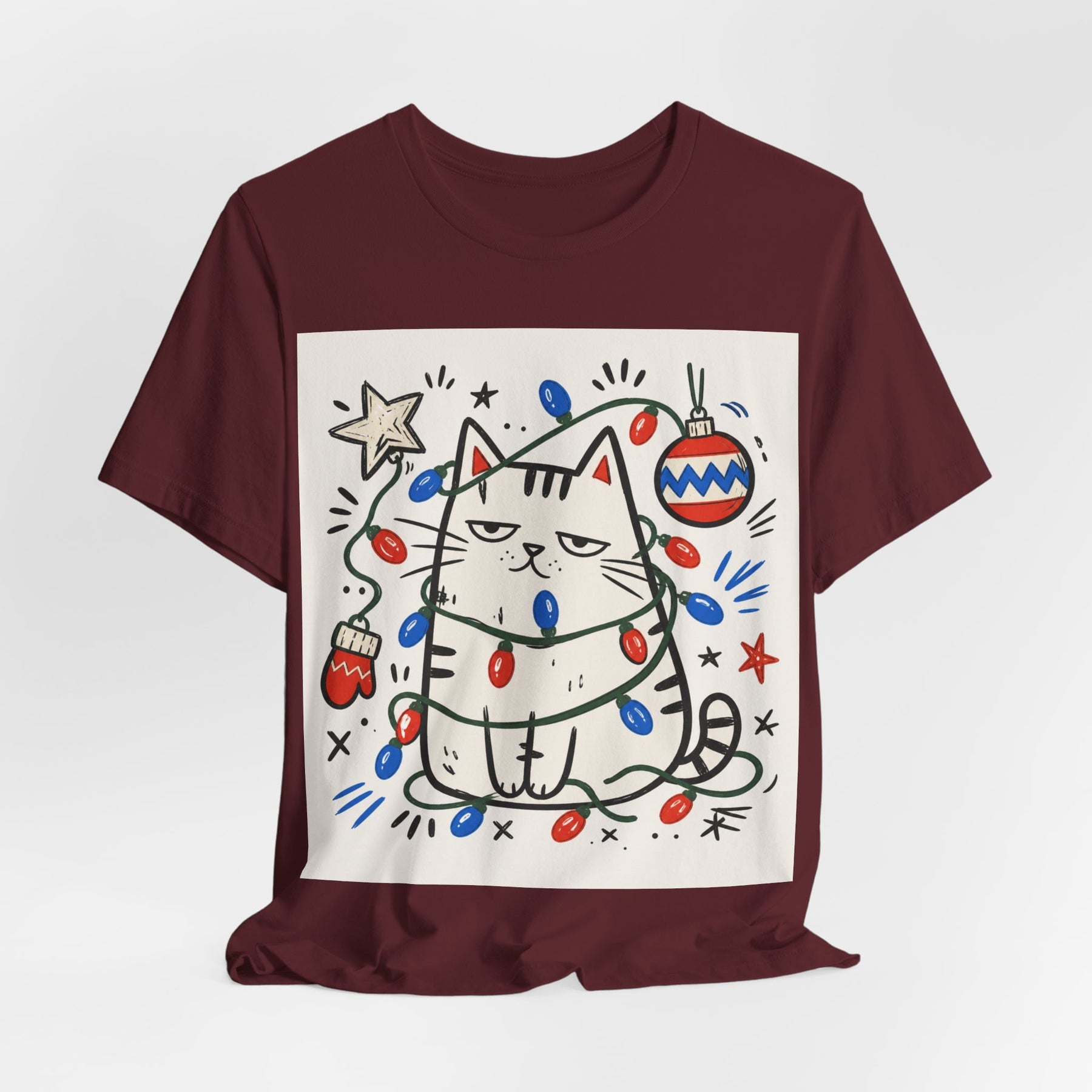 Mabu 90s Christmas Nostalgia Cat Tee