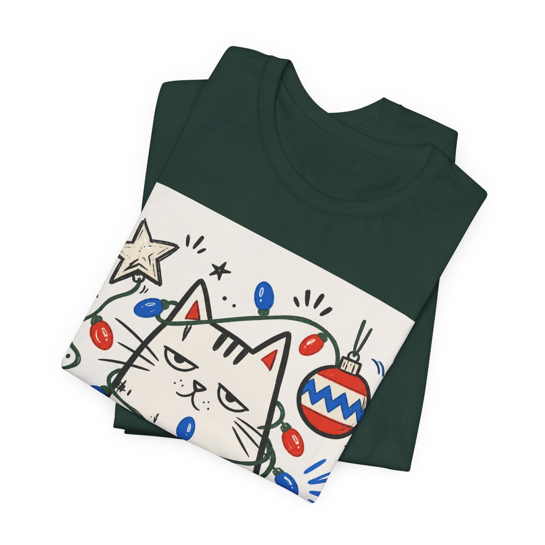 Mabu 90s Christmas Nostalgia Cat Tee