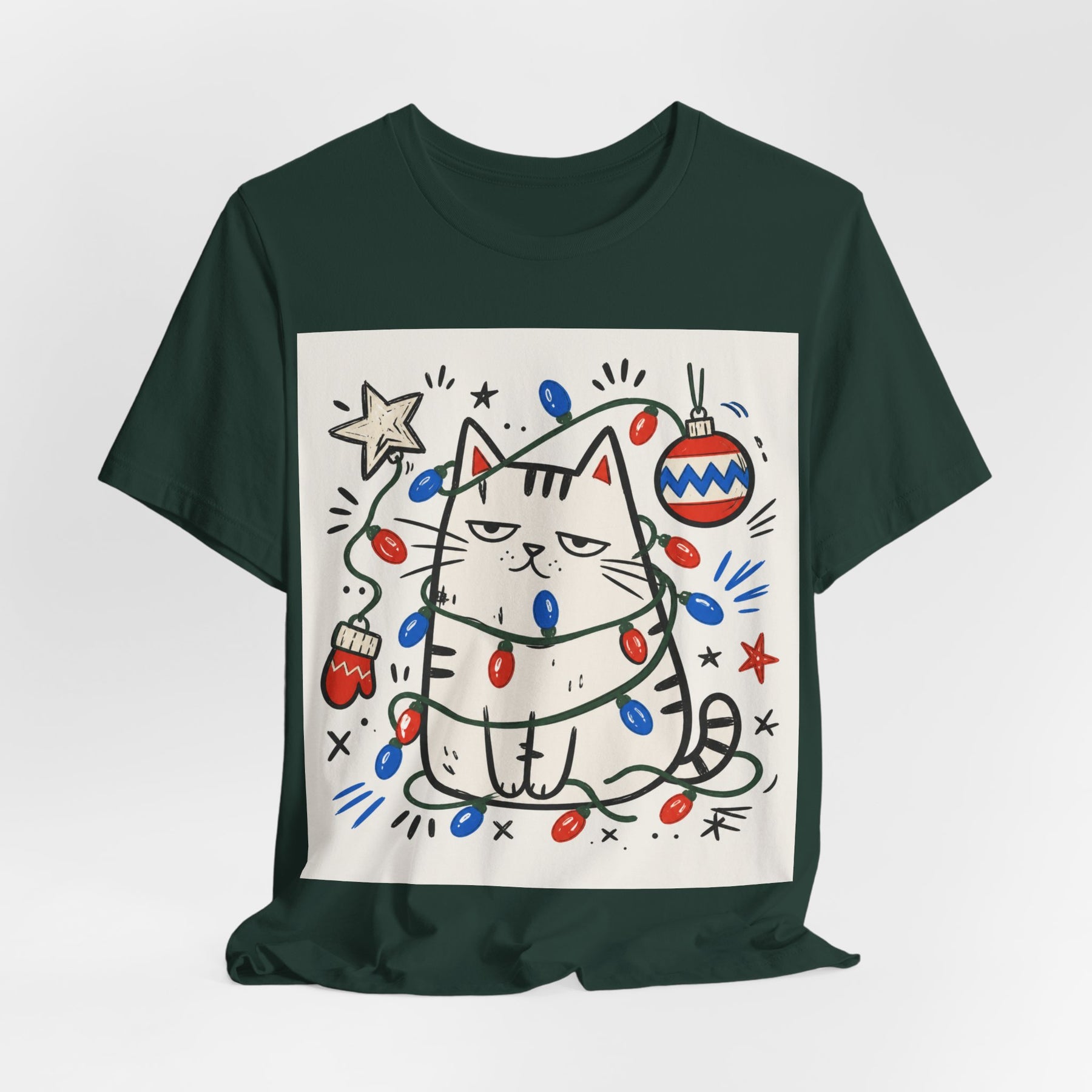 Mabu 90s Christmas Nostalgia Cat Tee