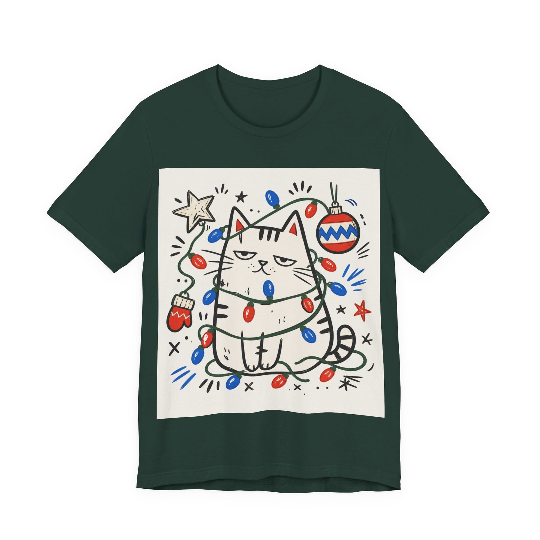 Mabu 90s Christmas Nostalgia Cat Tee