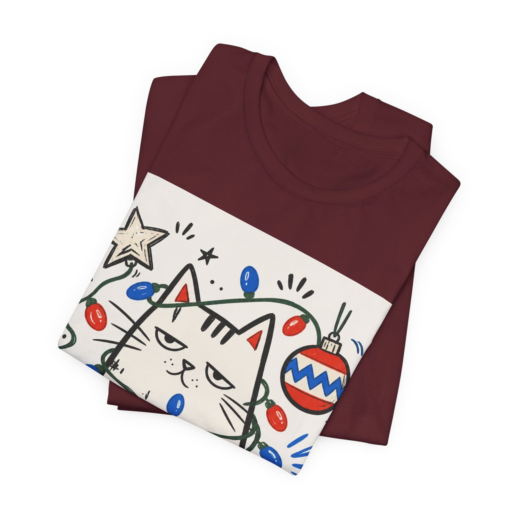 Mabu 90s Christmas Nostalgia Cat Tee