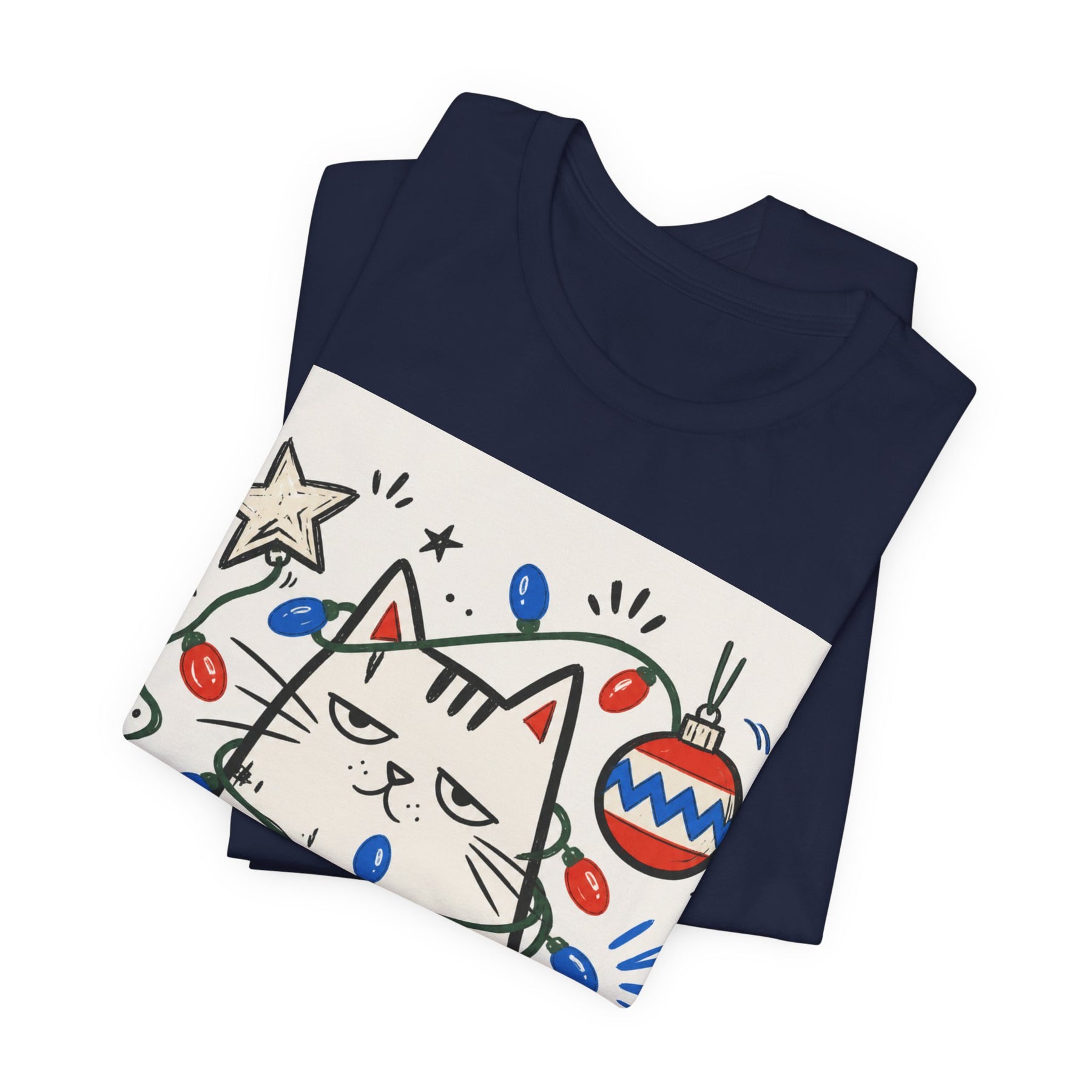 Mabu 90s Christmas Nostalgia Cat Tee