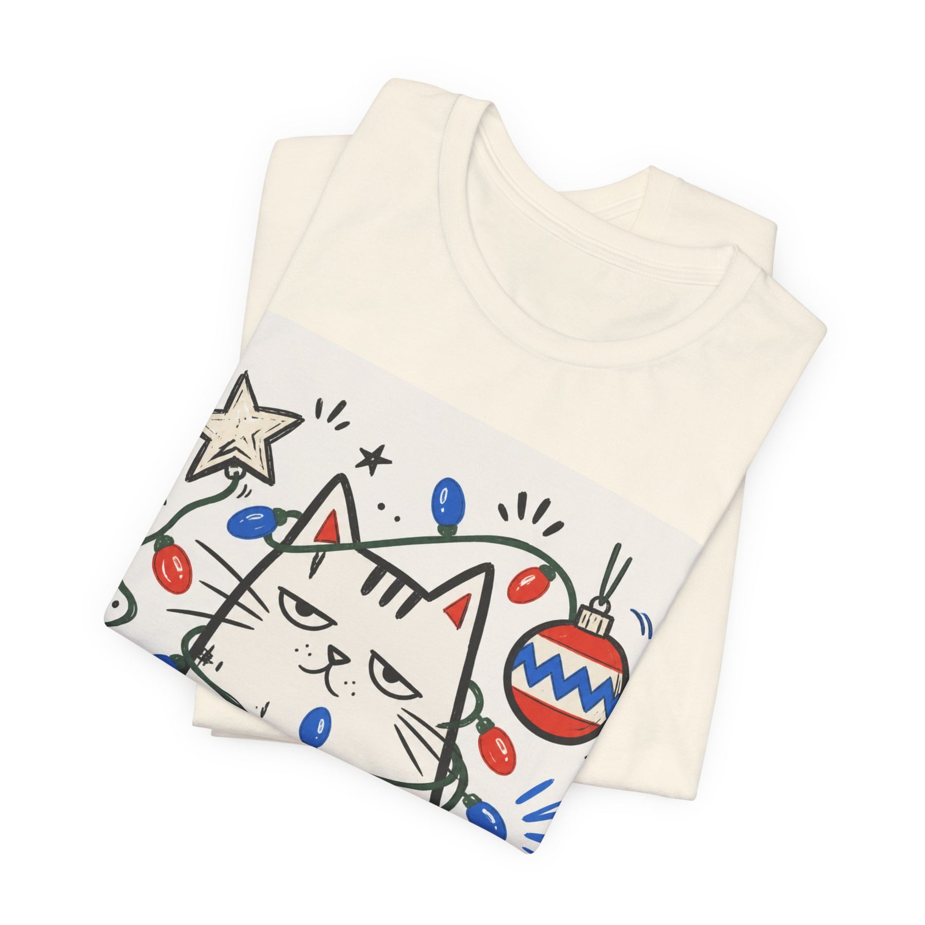 Mabu 90s Christmas Nostalgia Cat Tee