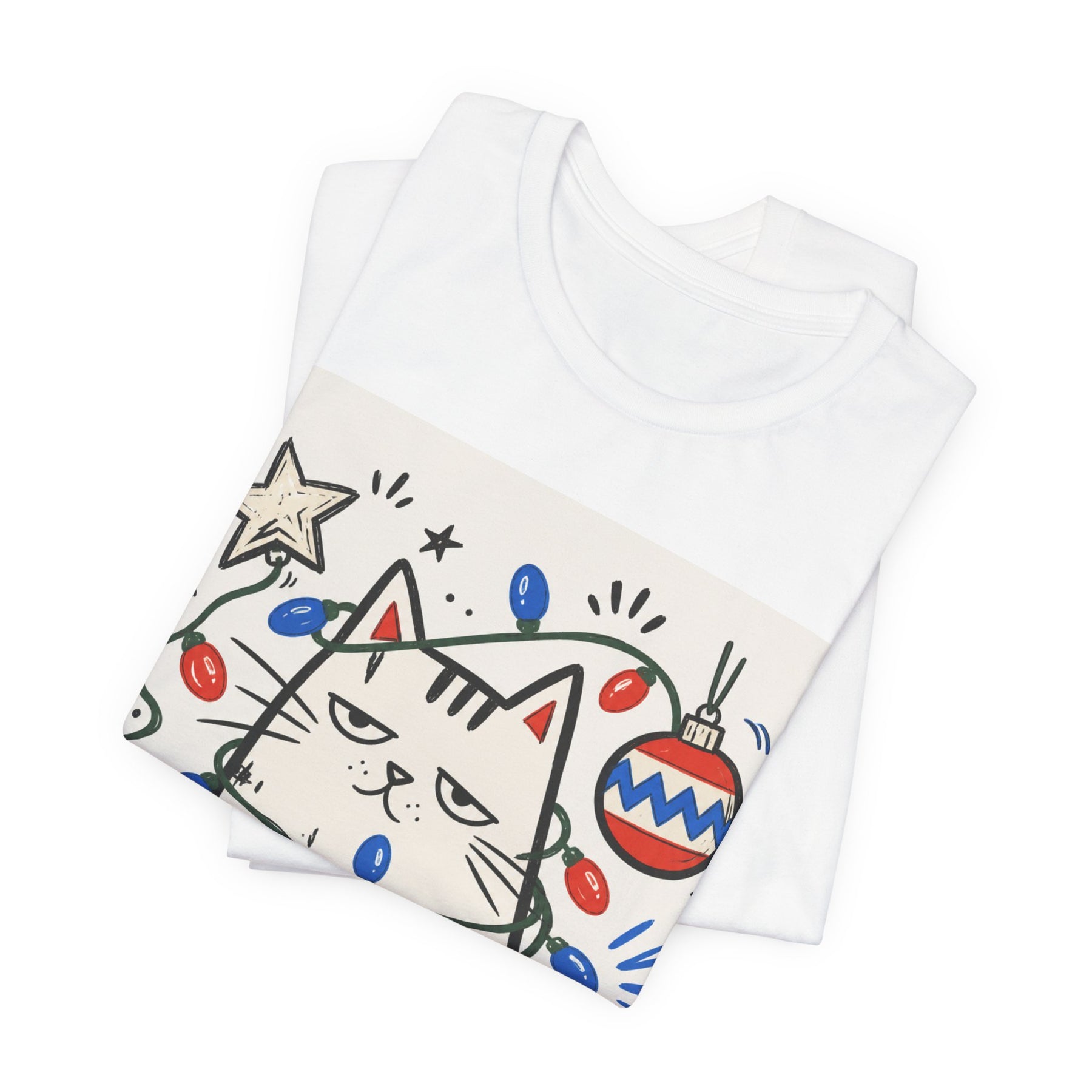 Mabu 90s Christmas Nostalgia Cat Tee