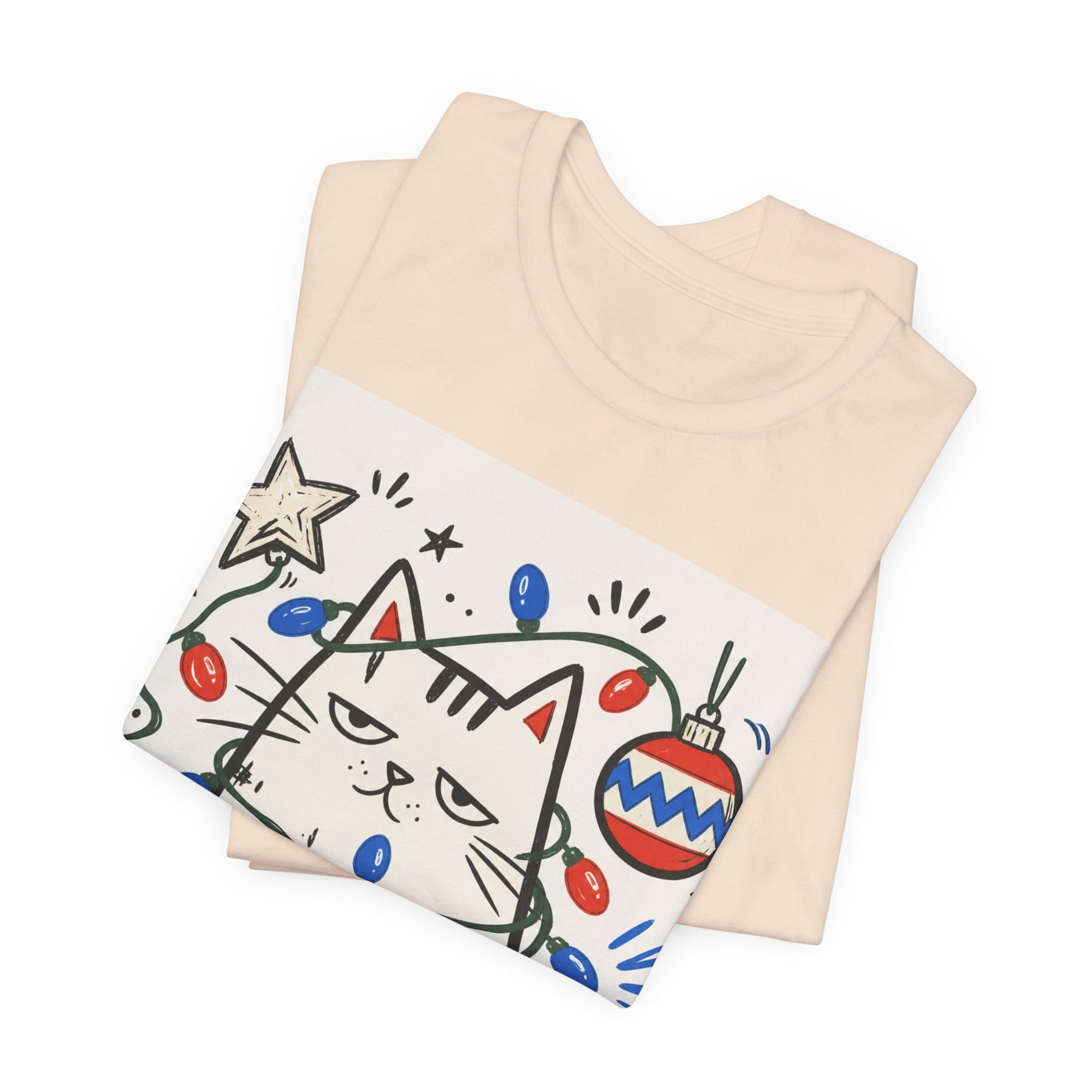 Mabu 90s Christmas Nostalgia Cat Tee